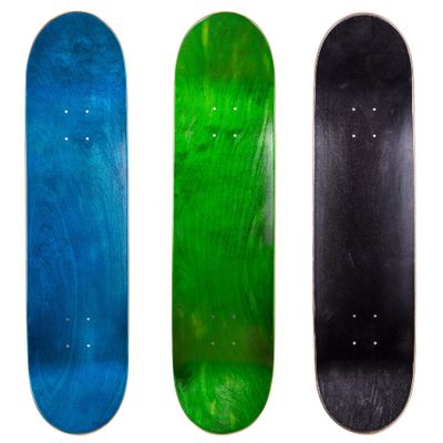 Cal 7 Blank Maple Skateboard Decks (Blue, Green, Black, 7.75 inch)