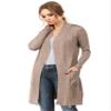Cielo Women's Long Sleeve Sweater Duster Cardigan Camel L view 1