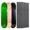 Cal 7 Blank Maple Skateboard Decks with Grip Tape (Green, Natural, Black, 7.75 inch) view 1