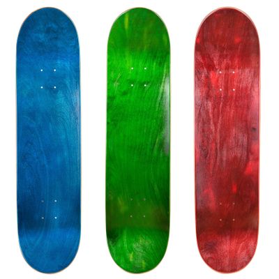 Cal 7 Blank Maple Skateboard Decks (Blue, Green, Red, 7.75 inch)