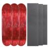 Cal 7 Blank Maple Skateboard Decks with Grip Tape (Red, 7.75 inch) view 1