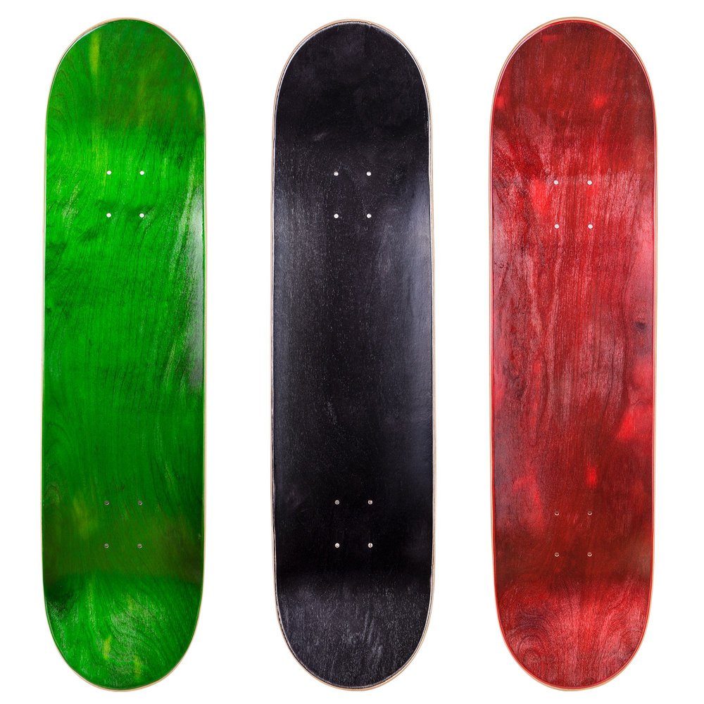 Cal 7 Blank Maple Skateboard Decks (Green, Black, Red, 8 inch)