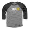 500 LEVEL Kris Letang Tee Shirt (Baseball Tee, X-Large, Black/Heather Gray) - Pittsburgh Raglan Tee - Kris Letang Letang58 W WHT view 1