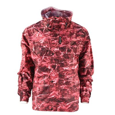 Rivers West Men's Standard Ultra Light Storm Waterproof Windproof Fishing Jacket, Mossyoak Agua Crimson, X-Large