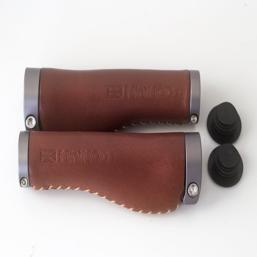 MiniMod's Italian Leather Ergonomic Grips Brown