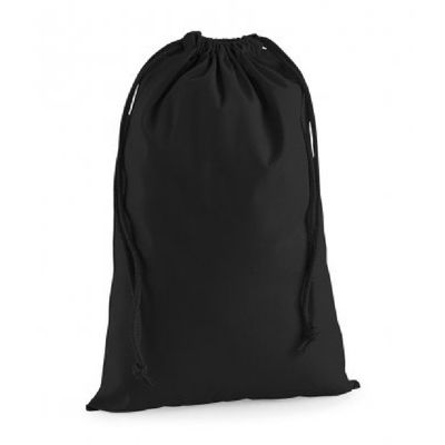 Westford Mill Premium Cotton Stuff Bag (S) (Black)