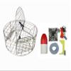 KUFA Stainless Steel Round Crab Trap with sacrificial Anode Zinc & 5/16" x100' leaded Rope,11'' Red/White Float,Harness,Caliper,Bait Bag Combo (CT120+CAC3+ZIN1) view 1