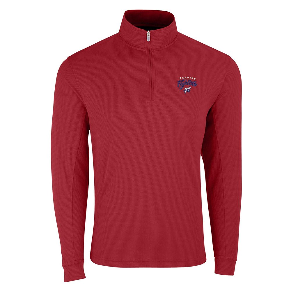 Vantage Apparel Minor League Baseball Reading Fightin Phils 1/4-Zip Tech Pullover, Sport Red, Medium