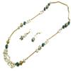 Eminent Beautiful Designer Rosary beaded necklace Set, Multi Layered India Fashion Jewelry Set, Stylish handmade Pearl Jewelry, Kundan Polki Art. view 1