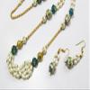 Eminent Beautiful Designer Rosary beaded necklace Set, Multi Layered India Fashion Jewelry Set, Stylish handmade Pearl Jewelry, Kundan Polki Art. view 2