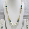 Eminent Beautiful Designer Rosary beaded necklace Set, Multi Layered India Fashion Jewelry Set, Stylish handmade Pearl Jewelry, Kundan Polki Art. view 3