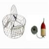 KUFA Stainless Steel Round Crab Trap with sacrificial Anode Zinc & 5/16" x100' Lead Core Rope with 5" x 11'' Red/White Float Combo (CT120+FWL100+ZIN1) view 1