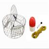 KUFA Stainless Steel Round Crab Trap with sacrificial Anode Zinc & 1/4" x100' Poly Rope with line Weight & 5" x 11'' Red/White Float Combo (CT120+FWP100+ZIN1) view 1