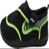 NORTY - Young Mens Skeletoe Aqua Water Shoes for Pool Beach, Surf, Snorkeling, Exercise Slip on Sock, Black, Lime 40312-10B(M) US view 2
