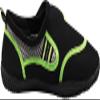 NORTY - Young Mens Skeletoe Aqua Water Shoes for Pool Beach, Surf, Snorkeling, Exercise Slip on Sock, Black, Lime 40312-10B(M) US view 3