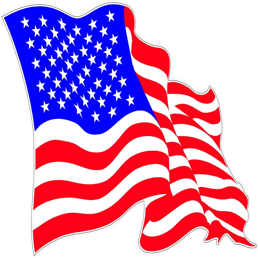 American Flag X Large 24" Decal Wall Decor