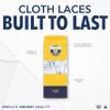 Howies Hockey Skate Laces - White 108 Cloth Laces for Ice Hockey and Figure Skating view 2