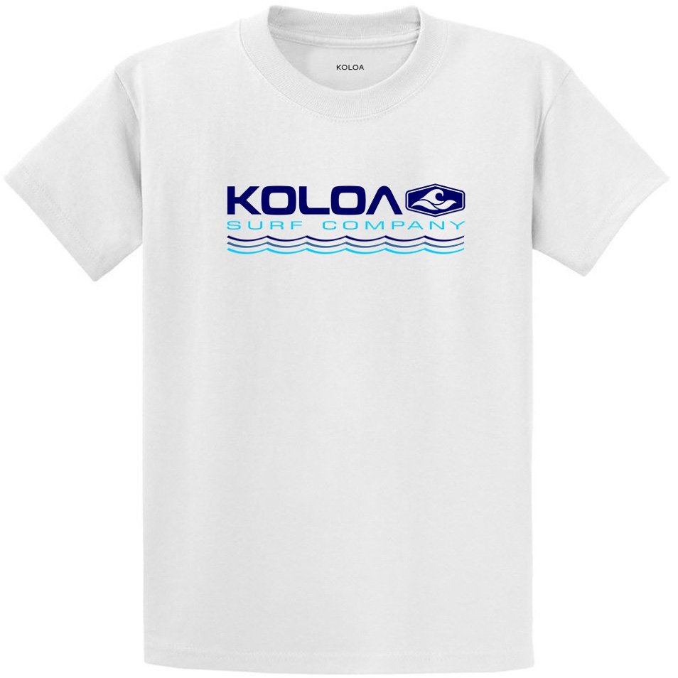 Koloa Surf Endless Waves Heavyweight Tee-Tall-4XLT-White
