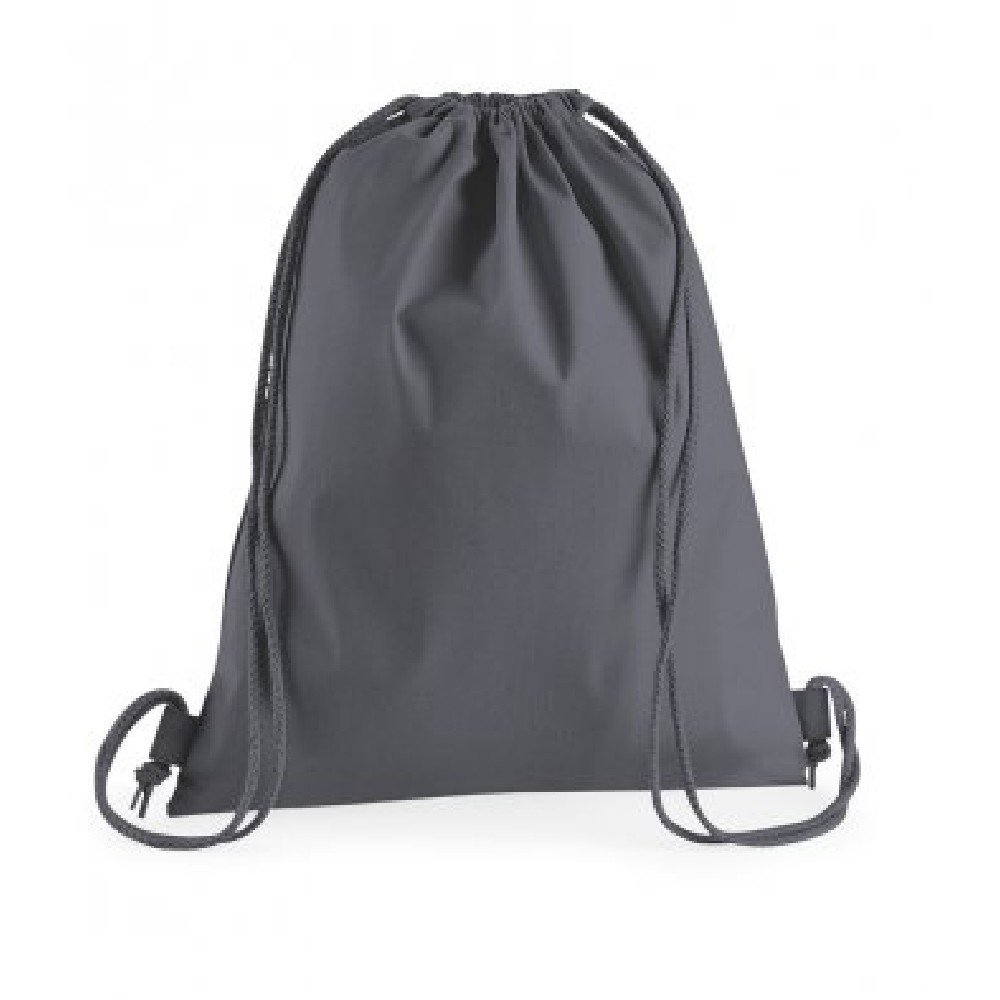 Westford Mill Premium Cotton Gymsac (One Size) (Graphite)