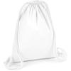 Westford Mill Premium Cotton Gymsac (One Size) (White) view 3