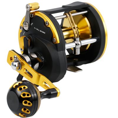 Burning Shark Towing Spool Sole Level Wind Reels, Pull Reels Boat Fishing Fishing Ocean for Sea Bass Salmon (STC40)