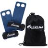 KAYANA 2 Hole Leather Gymnastics Hand Grips - Palm Protection and Wrist Support for Cross Training, Kettlebells, Pull ups, Weightlifting, Chin ups, Workout, & Exercise (Blue, X-Small) view 1