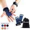 KAYANA 2 Hole Leather Gymnastics Hand Grips - Palm Protection and Wrist Support for Cross Training, Kettlebells, Pull ups, Weightlifting, Chin ups, Workout, & Exercise (Blue, X-Small) view 2