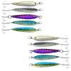 10pcs 1oz Fishing Metal Mega Live Bait Jig with a Super Sharp Treble Hook 5-Color Set Realistic 3D Eyes Quality Holographic Finish view 1