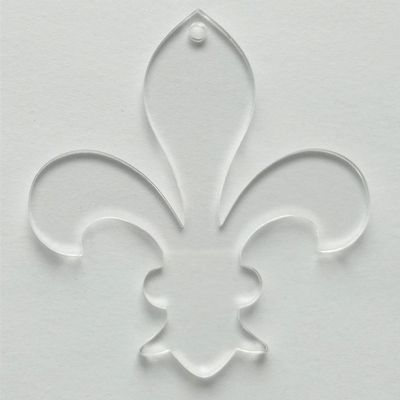 10PCS Clear Blank Acrylic Fleur Key Chains Laser Cut Fleur-de-lis Oranments, 3inch Transparent Acrylic Laser cut 1/8 Thickness