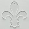 10PCS Clear Blank Acrylic Fleur Key Chains Laser Cut Fleur-de-lis Oranments, 3inch Transparent Acrylic Laser cut 1/8 Thickness view 1