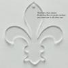 10PCS Clear Blank Acrylic Fleur Key Chains Laser Cut Fleur-de-lis Oranments, 3inch Transparent Acrylic Laser cut 1/8 Thickness view 2