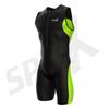 Sparx Men's Elite Triathlon Suit Trisuit SpeedSuit Skinsuit Swim-Bike-Run Triathlon Race Suit (Large, Black/Neon Green) view 2