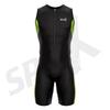 Sparx Men's Elite Triathlon Suit Trisuit SpeedSuit Skinsuit Swim-Bike-Run Triathlon Race Suit (Large, Black/Neon Green) view 3