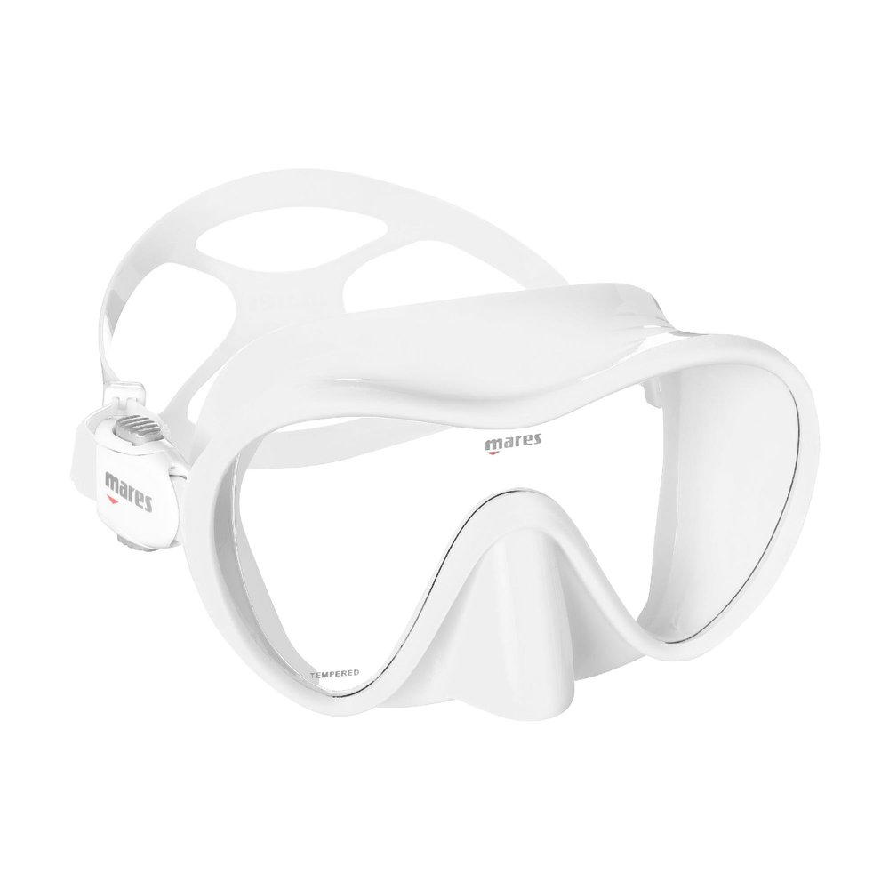 Mares Adult Tropical Mask - Frameless Dive Mask with Silicone Skirt for Scuba Diving, Freediving, Snorkeling, Spearfishing, White