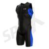 Sparx Men's Elite Triathlon Suit Trisuit SpeedSuit Skinsuit Swim-Bike-Run Triathlon Race Suit (2XL, Black/Blue) view 2