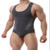 BRAVE PERSON Mens Fitness Sports Jumpsuits Swimsuit Yoga Bodysuit Jumper Vest (S / 26-29, 2241 Gray) view 1