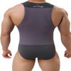 BRAVE PERSON Mens Fitness Sports Jumpsuits Swimsuit Yoga Bodysuit Jumper Vest (S / 26-29, 2241 Gray) view 2