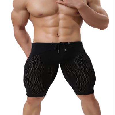 BRAVE PERSON 40 Nylon Mesh Tight Medium Pants Running Fitness Leisure Yoga Pants (M / 28-31, 2240 - Black)