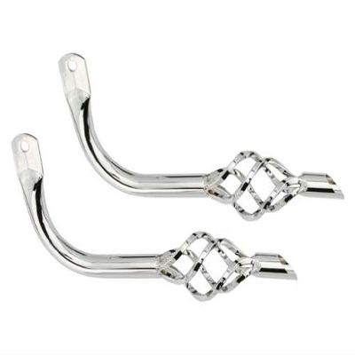 Alta Bicycle Cage Muffler Tailpipe Chrome, Multiple Styles (Straight with Cage)