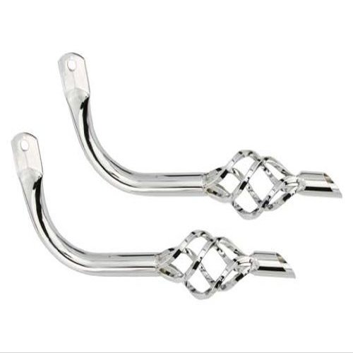 Alta Bicycle Cage Muffler Tailpipe Chrome, Multiple Styles (Straight with Cage)