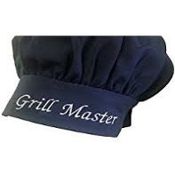 Personalized Chef Hat in Black Twill Adjustable Custom Embroidery Name, Makes a Great Gift! (HAT only)