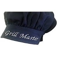 Personalized Chef Hat in Black Twill Adjustable Custom Embroidery Name, Makes a Great Gift! (HAT only)