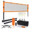 GSE Games & Sports Expert Professional Badminton Set, Outdoor Sports Net Game Set with Badminton Net, 4 Badminton Rackets, 3 Shuttlecocks, Boundary Line. Great for Backyards, Parks, Beach, Lawn view 1