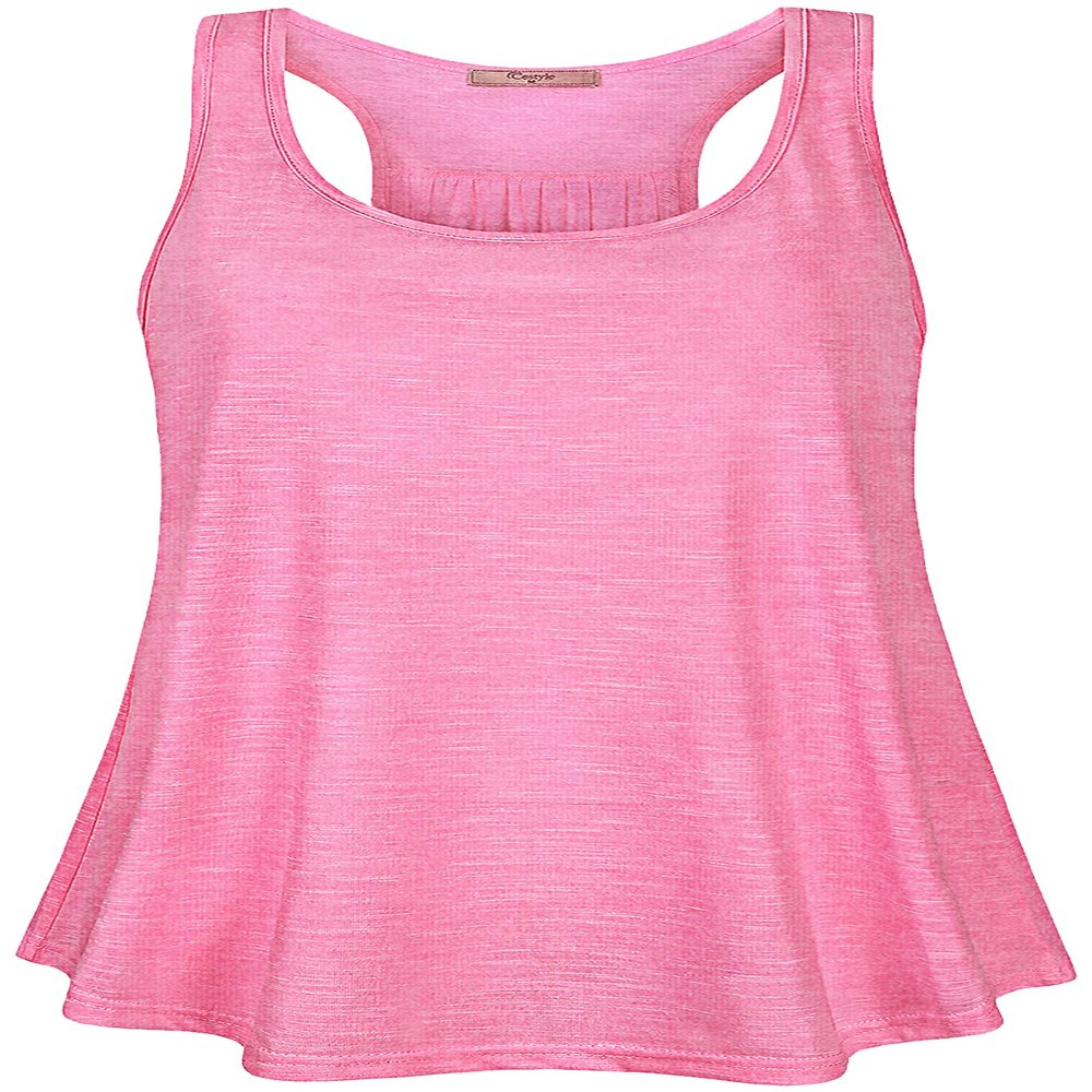 Cestyle Petite Tank Tops,Girls Swing Tank Top Summer Lightweight Cool Pleats Front Sleeveless Running Shirts Home Wear Clothes Pink Small