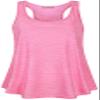 Cestyle Petite Tank Tops,Girls Swing Tank Top Summer Lightweight Cool Pleats Front Sleeveless Running Shirts Home Wear Clothes Pink Small view 1