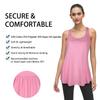 Cestyle Petite Tank Tops,Girls Swing Tank Top Summer Lightweight Cool Pleats Front Sleeveless Running Shirts Home Wear Clothes Pink Small view 3