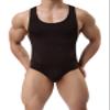 BRAVE PERSON Mens Fitness Sports Jumpsuits Swimsuit Yoga Bodysuit Jumper Vest (L / 31-34, 2241 Coffee) view 1