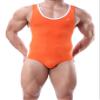 BRAVE PERSON Mens Fitness Sports Jumpsuits Swimsuit Yoga Bodysuit Jumper Vest (S / 26-29, 2225 Orange) view 1