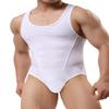 BRAVE PERSON Mens Fitness Sports Jumpsuits Swimsuit Yoga Bodysuit Jumper Vest (XL / 34-38, 2241 White) view 1