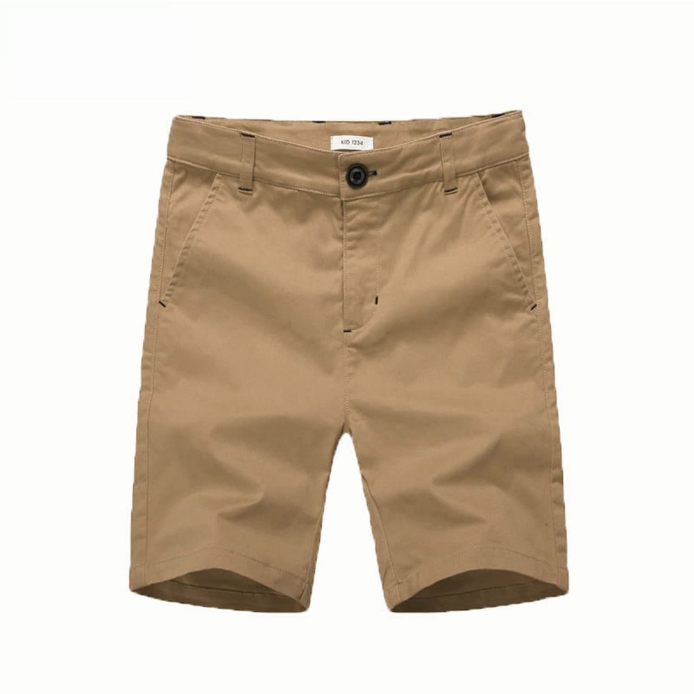 Boys Shorts with Adjustable Waist School Chino Shorts for Kid 4-14 Years, 6 Colors to Choose